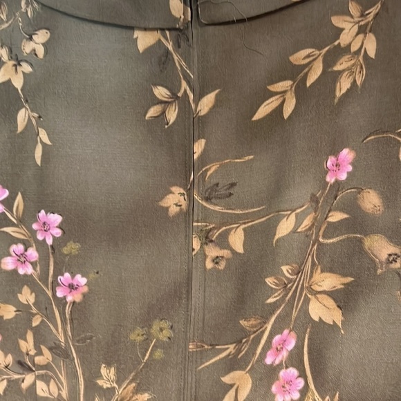 Karen STEVENS Short Sleeve Maxi Dress Cloth buttons Peter Pan Collar size 4 - Picture 7 of 14